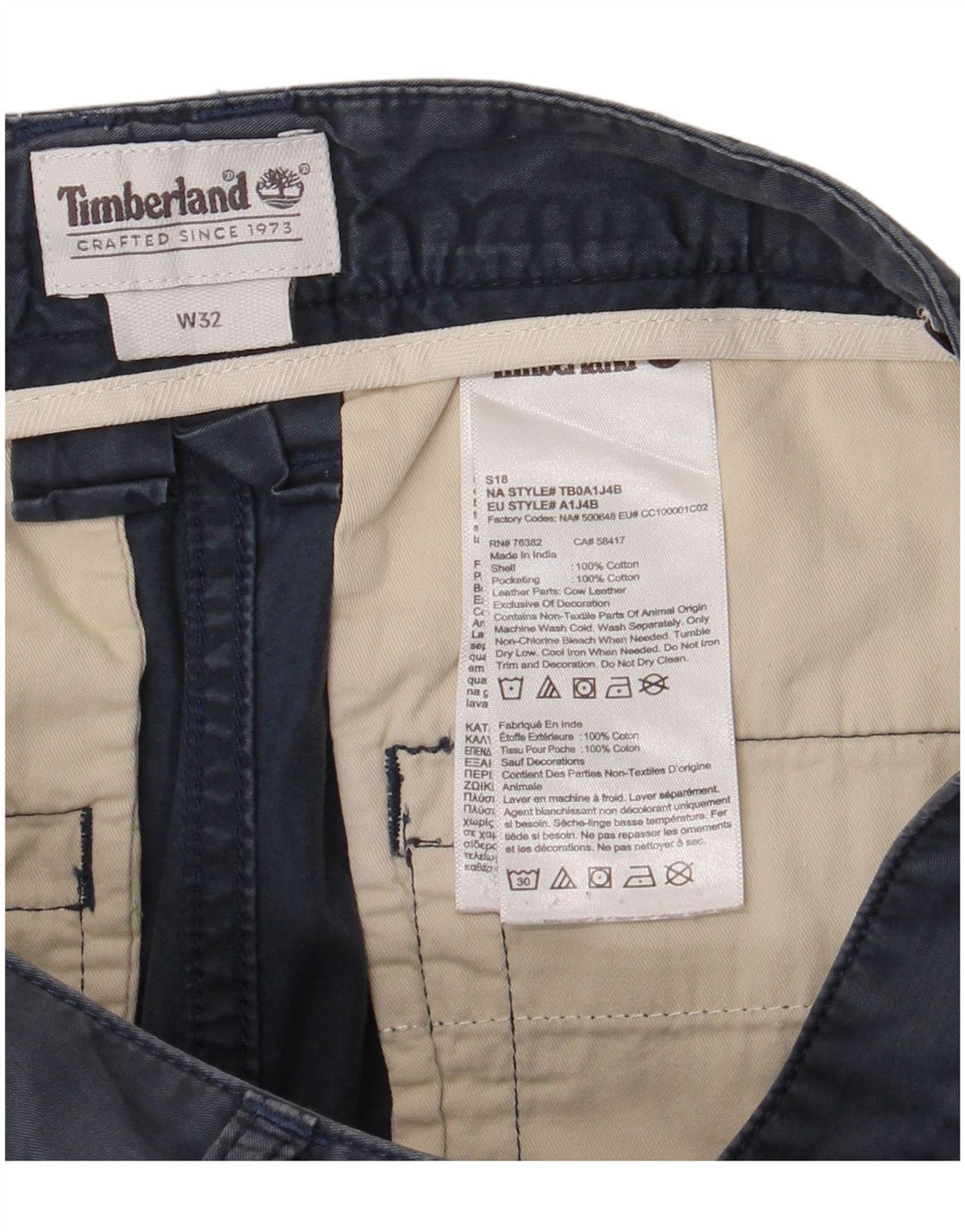 Мужские повседневные шорты Timberland W32, средние, темно-синие, хлопок