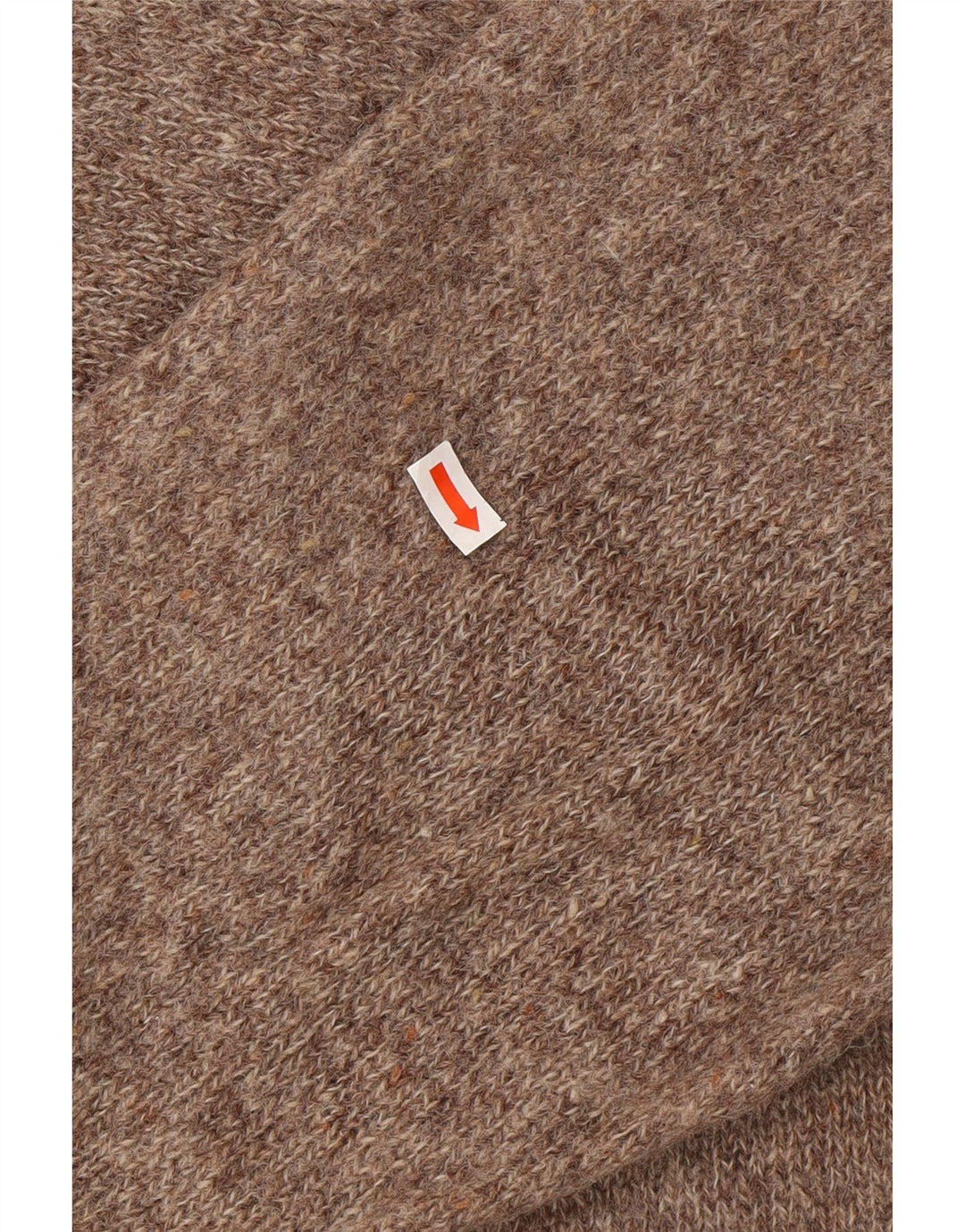 KAPPA Мужской свитер с круглым вырезом 2XL Коричневый шерстяной в крапинку