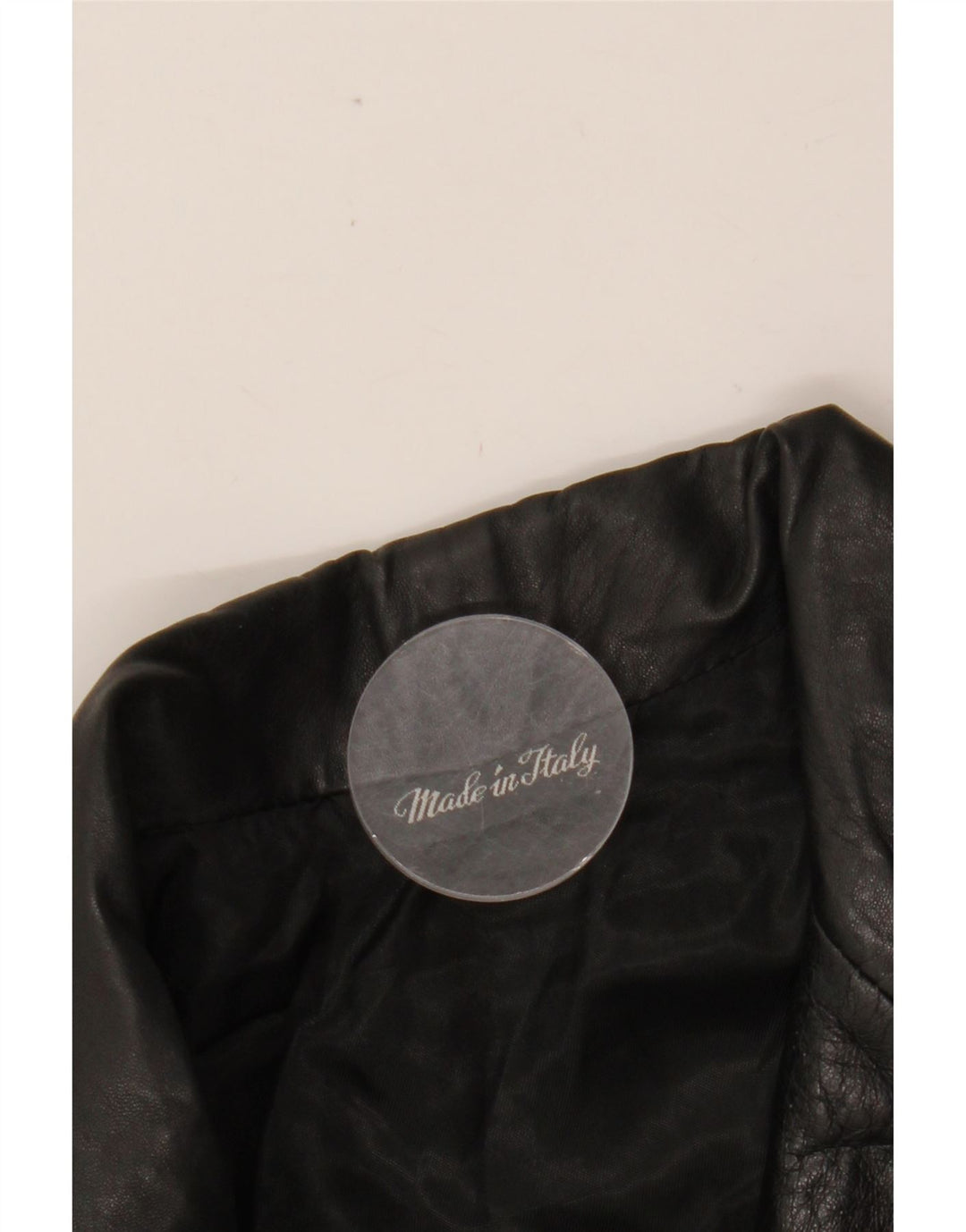 Мужская кожаная куртка VINTAGE UK 42 XL черная кожа