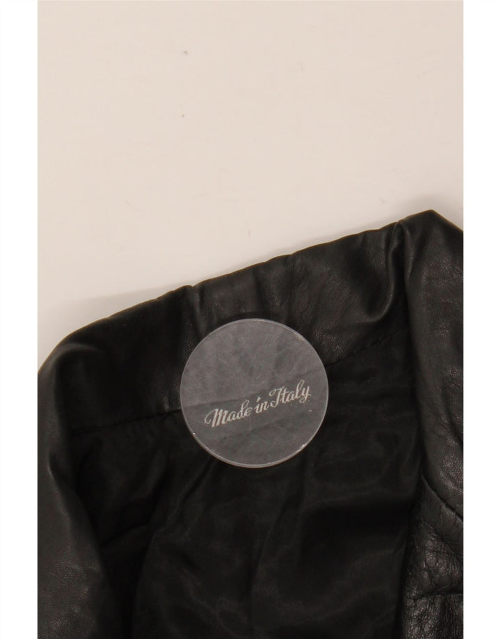 Мужская кожаная куртка VINTAGE UK 42 XL черная кожа