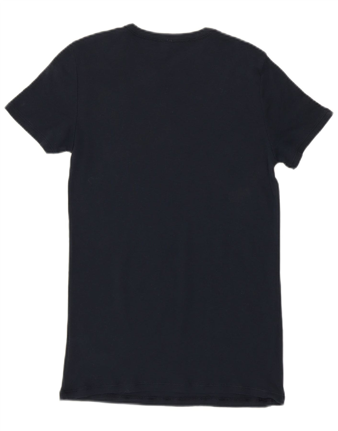 BENETTON Womens Graphic T-Shirt Top UK 12 Medium Navy Blue Cotton Vintage Benetton and Second-Hand Benetton from Messina Hembry 