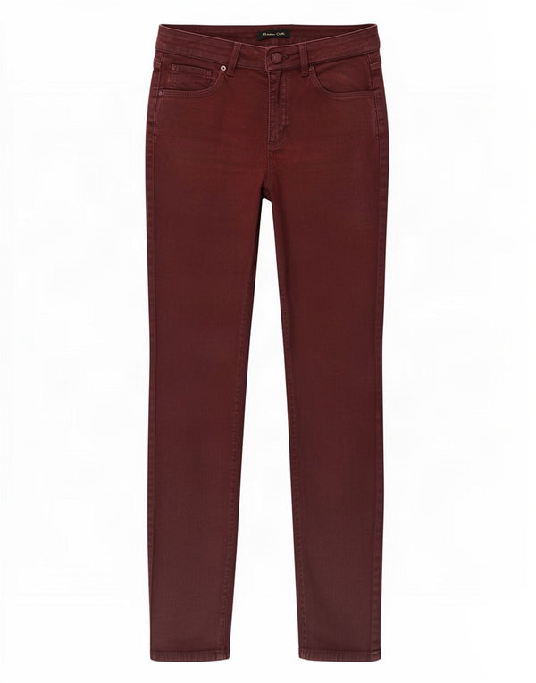 Женские джинсы скинни Massimo Dutti EU 38 Small W28 L28 Бордовый хлопок
