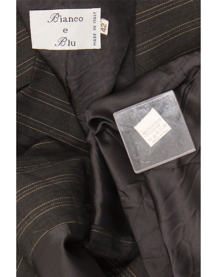 Женский пиджак на 2 пуговицах Bianco e Blu IT 42 Средний Серый В Полоску