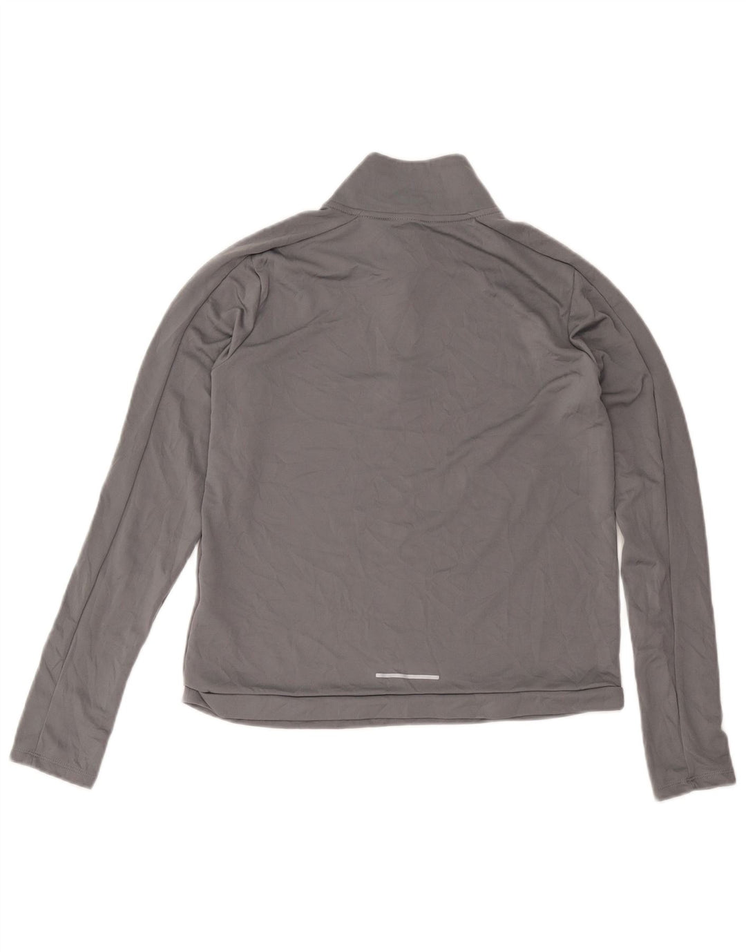 Женский спортивный костюм-пуловер с воротником на молнии Nike Dri Fit UK 12, средний серый цвет