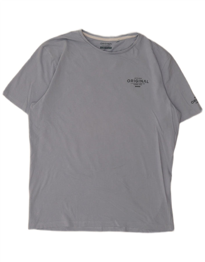 Мужская футболка с рисунком Jack & Jones Top XL синяя