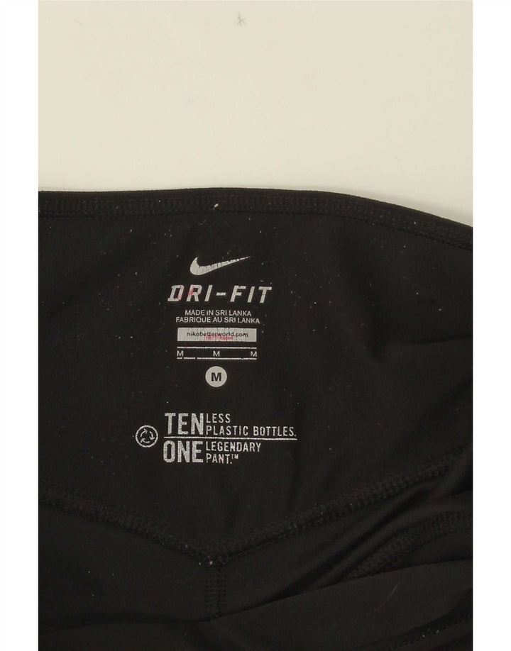 Женские леггинсы-капри Nike Dri Fit UK 12, средние, черные