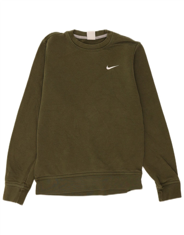 Мужской свитшот Nike, маленький хлопковый джемпер цвета хаки