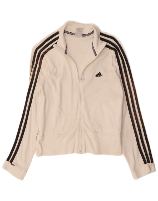 Женский спортивный костюм Adidas Top Jacket UK 12, средний белый хлопок