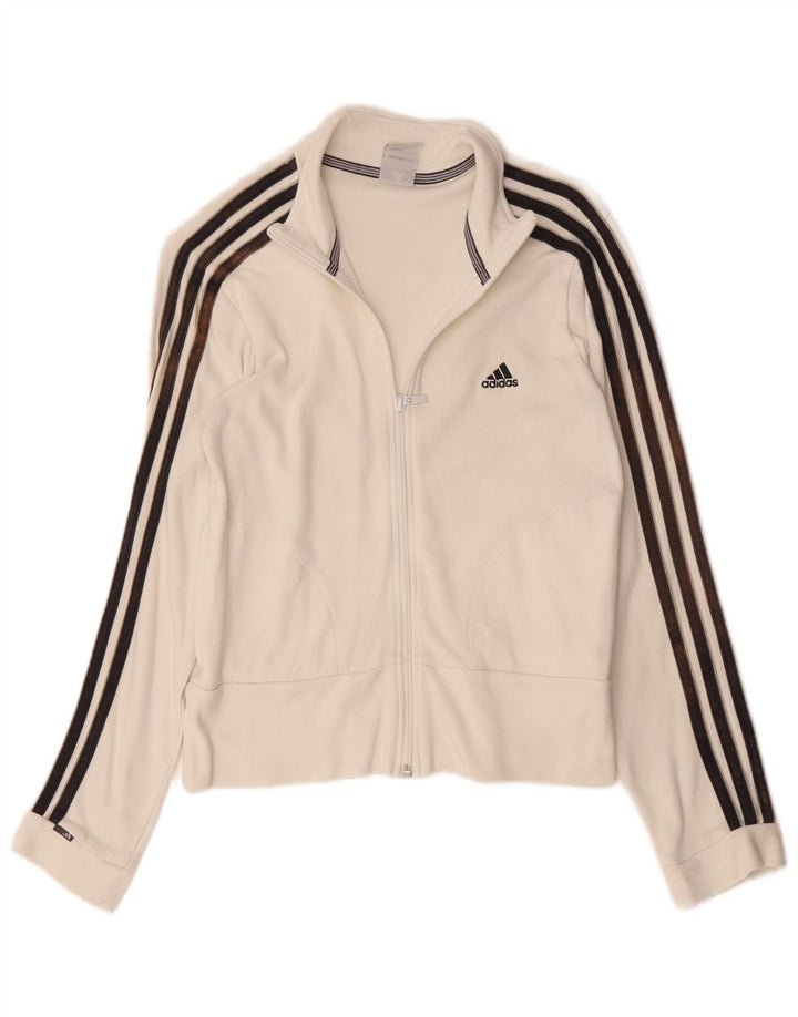 Женский спортивный костюм Adidas Top Jacket UK 12, средний белый хлопок