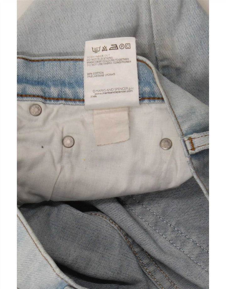 Женские широкие джинсы Marks & Spencer W34 L29 синие, хлопок