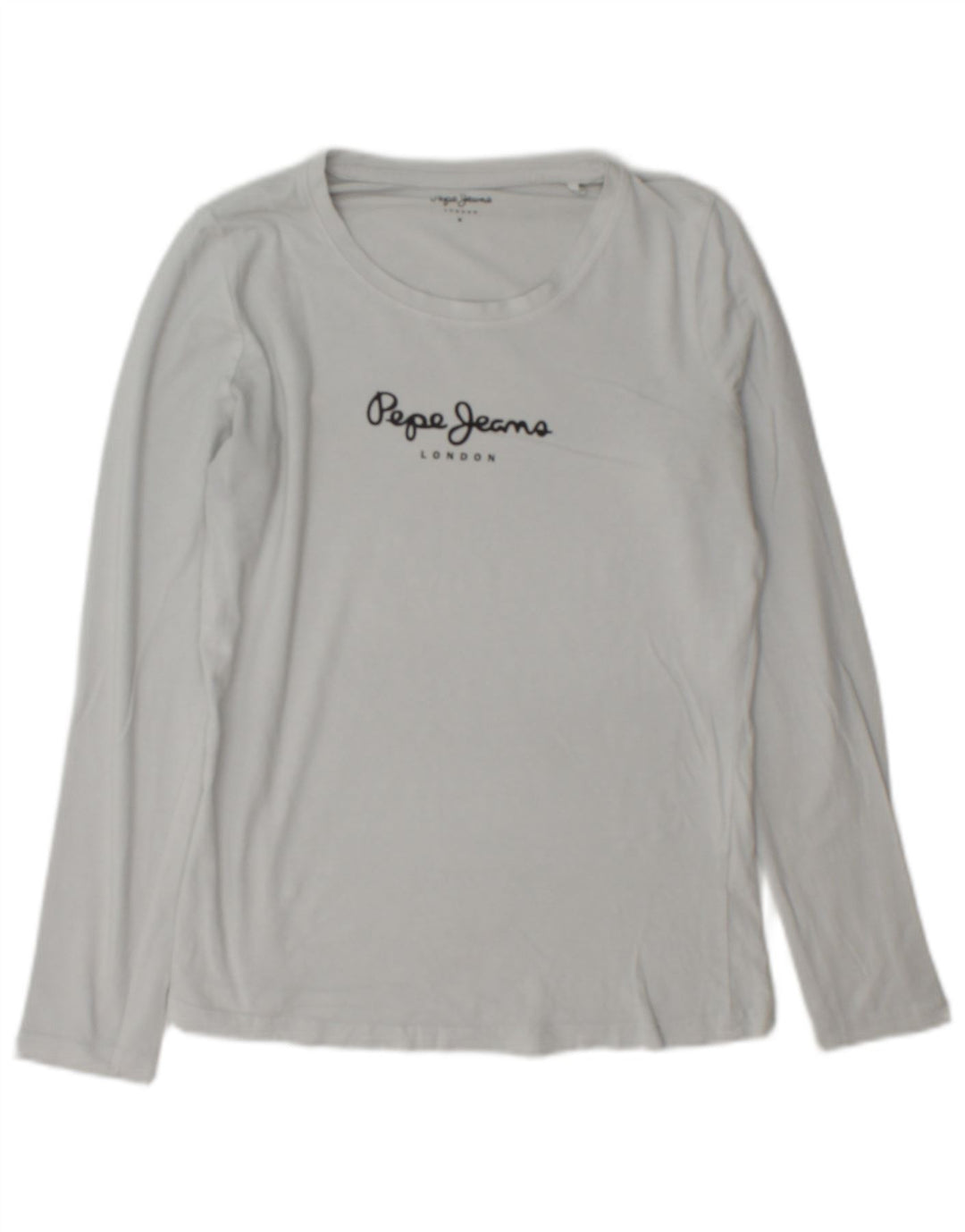 PEPE Jeans Женский топ с рисунком с длинным рукавом UK 14 Средний серый