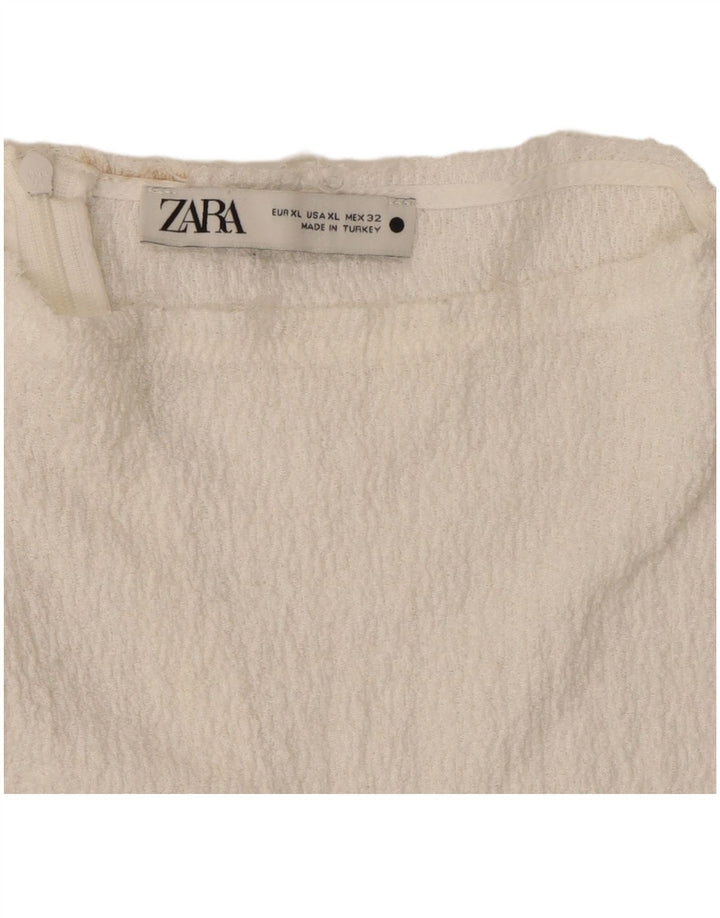 ZARA Womens Asymmetric Vest Top UK 18 XL White