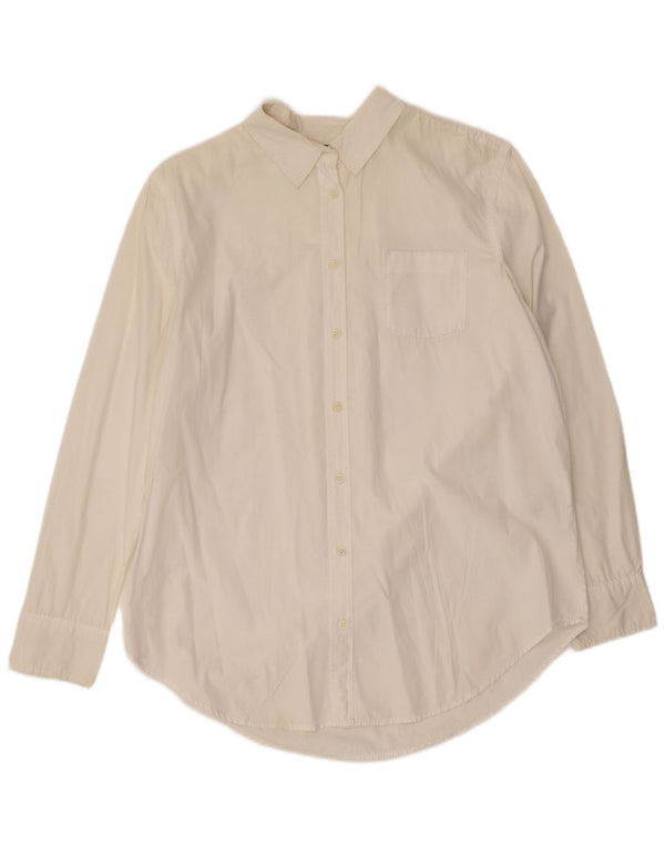 BENETTON Женская рубашка оверсайз UK 6 XS Белый хлопок