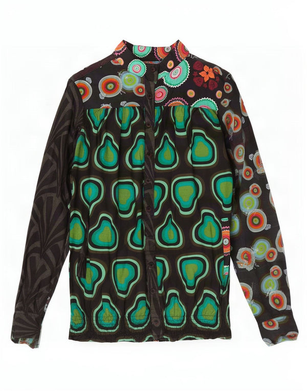 Женская блузка-рубашка с абстрактным узором Desigual UK 18 XL, разноцветная