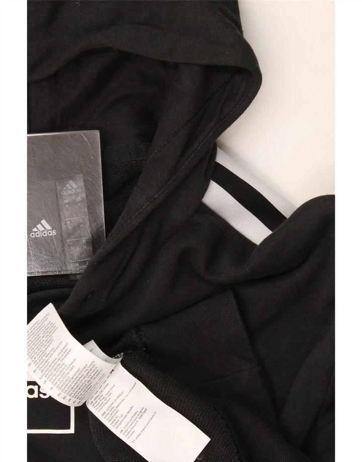 Мужской джемпер с капюшоном Adidas среднего размера, черный, хлопок
