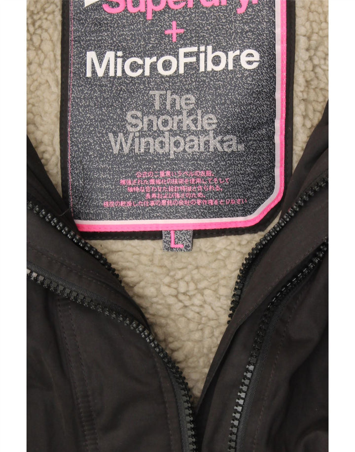 SUPERDRY Женская ветровка с капюшоном Windparka UK 16, большая черная