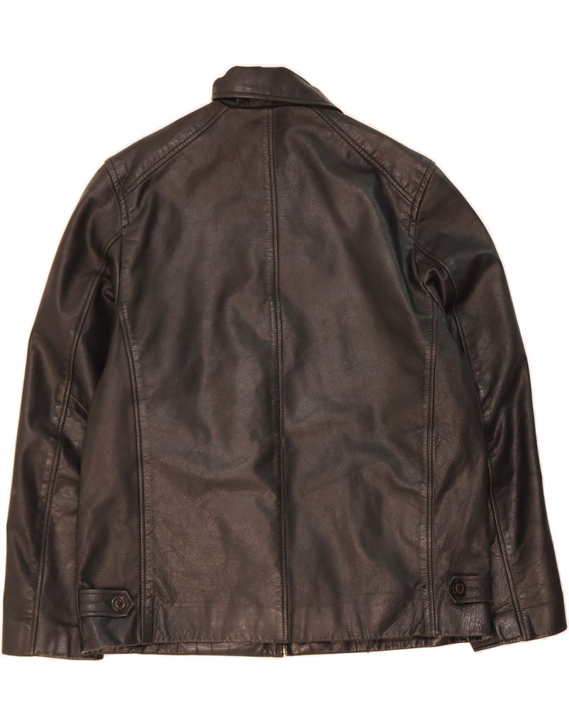 CATERPILLAR Mens Leather Jacket UK 40 Large Black Leather Vintage Caterpillar and Second-Hand Caterpillar from Messina Hembry 