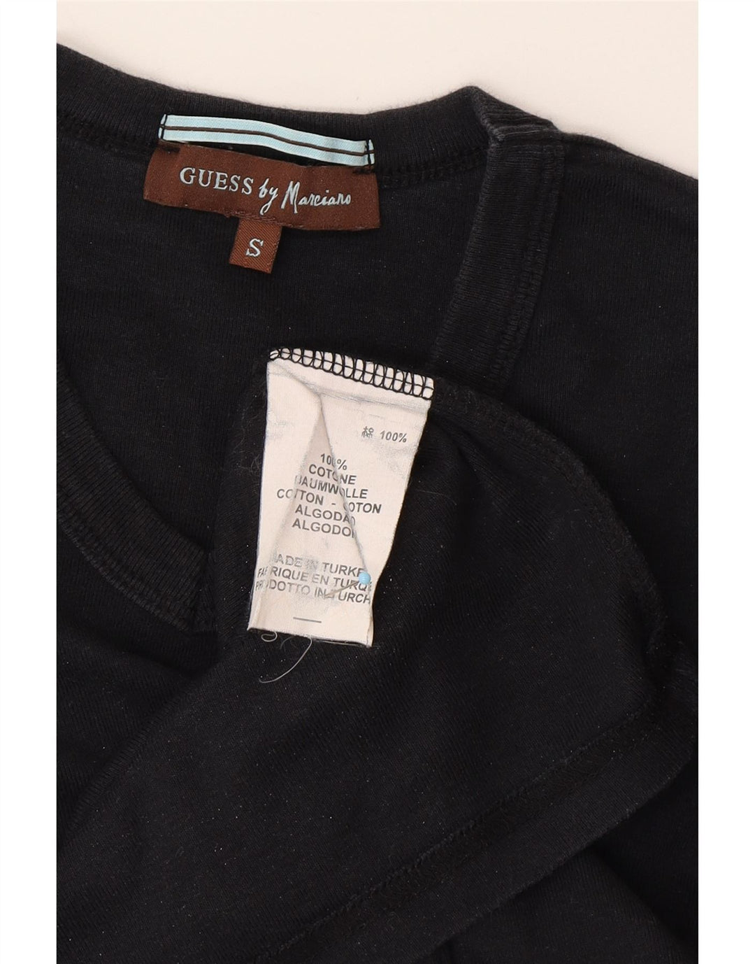 Мужская футболка с рисунком GUESS BY MARCIANO, маленький черный хлопковый топ