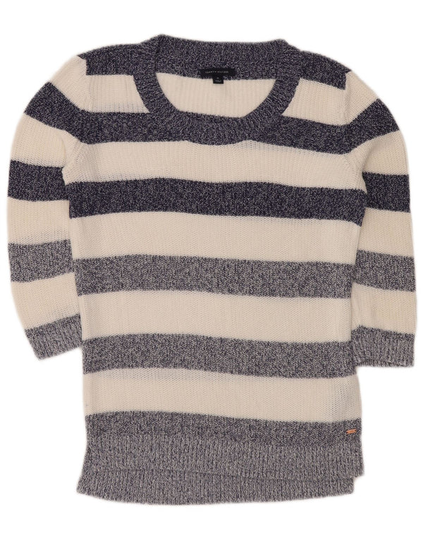 Женский джемпер с вырезом «лодочка» TOMMY HILFIGER UK 14, средний темно-синий