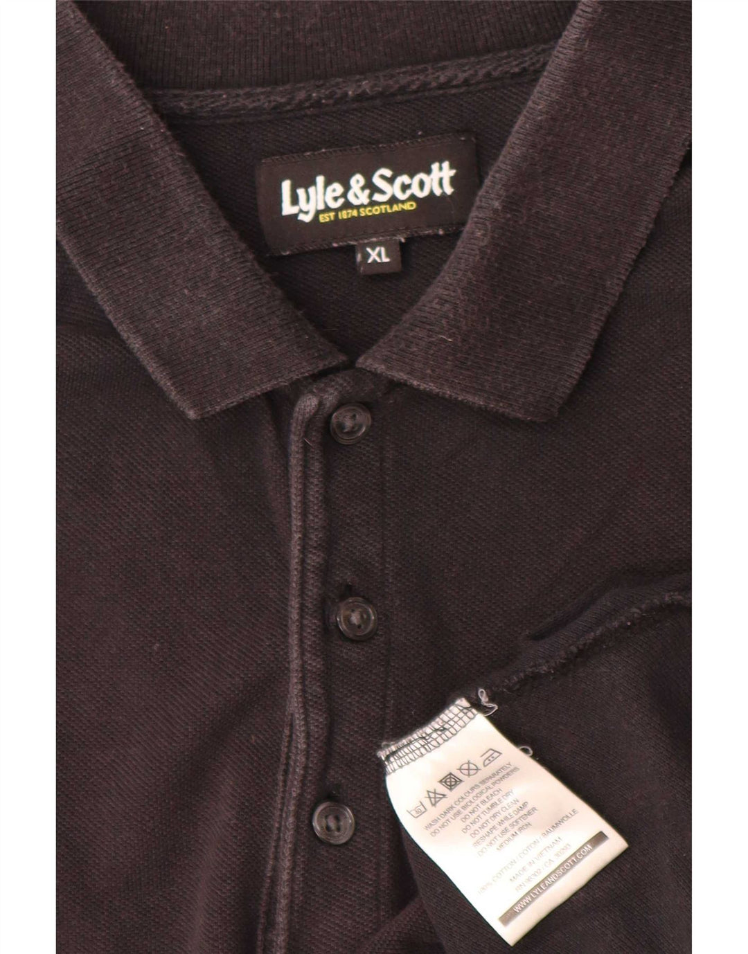 Мужская рубашка-поло Lyle & Scott XL, черный хлопок
