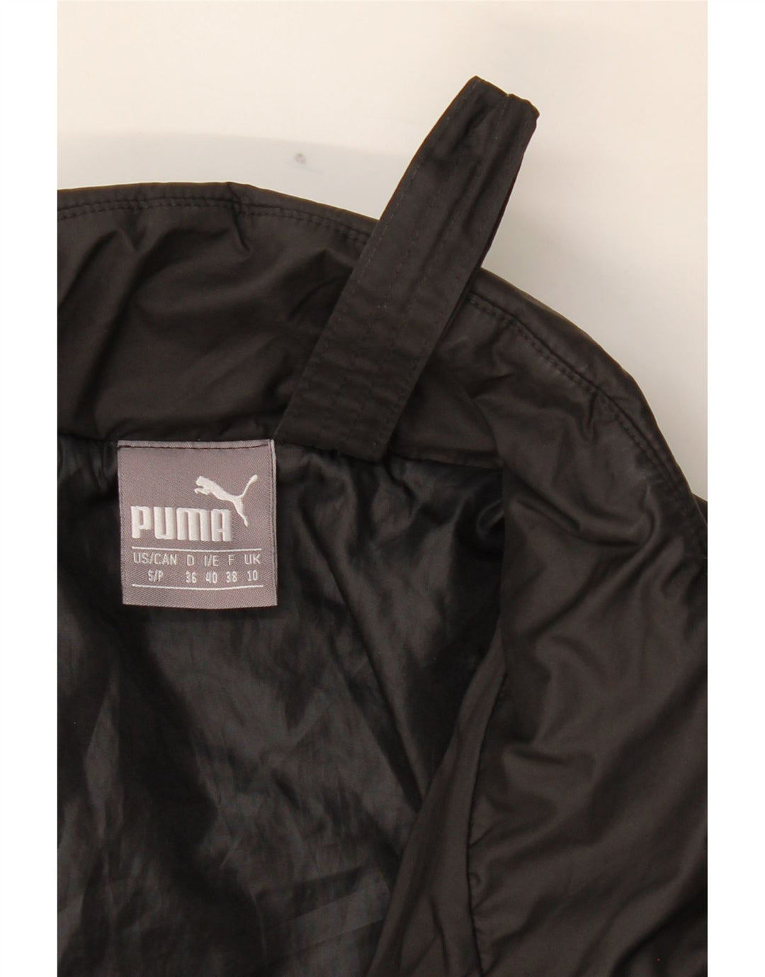 PUMA Womens Padded Jacket UK 10 Small Black Polyester Vintage Puma and Second-Hand Puma from Messina Hembry 