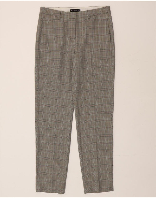 Женские брюки чинос Marks & Spencer UK 12 Medium W32 L33 Серые с узором 