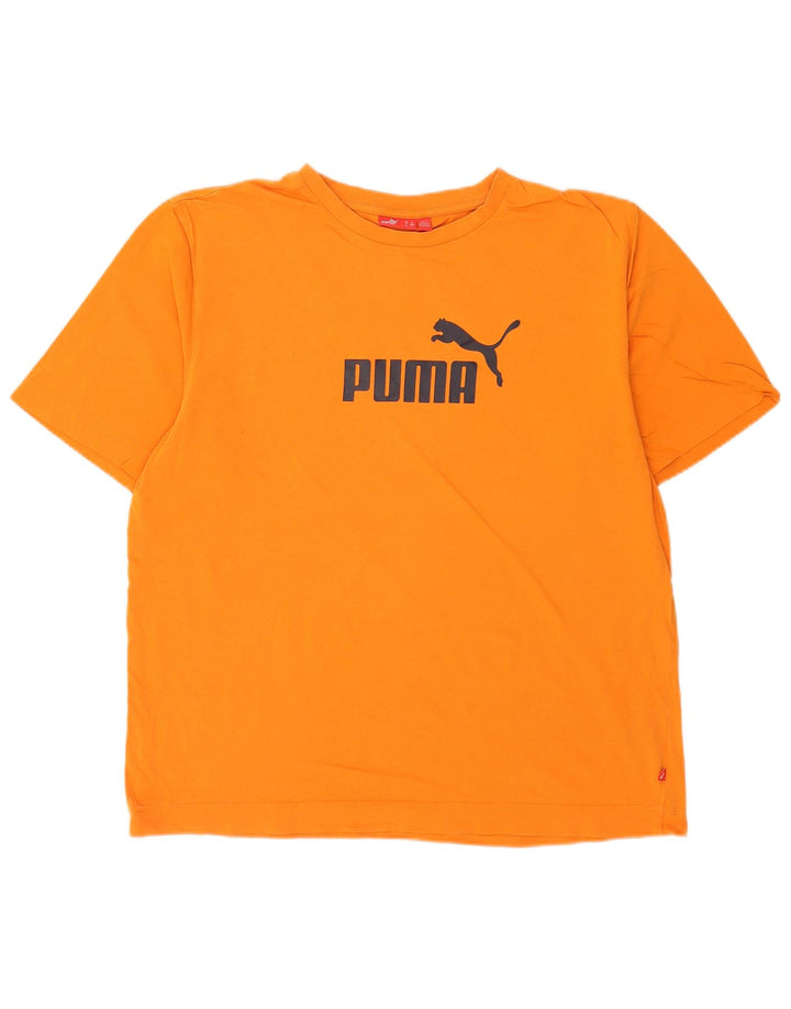 Мужская футболка с рисунком Puma, большая оранжевая