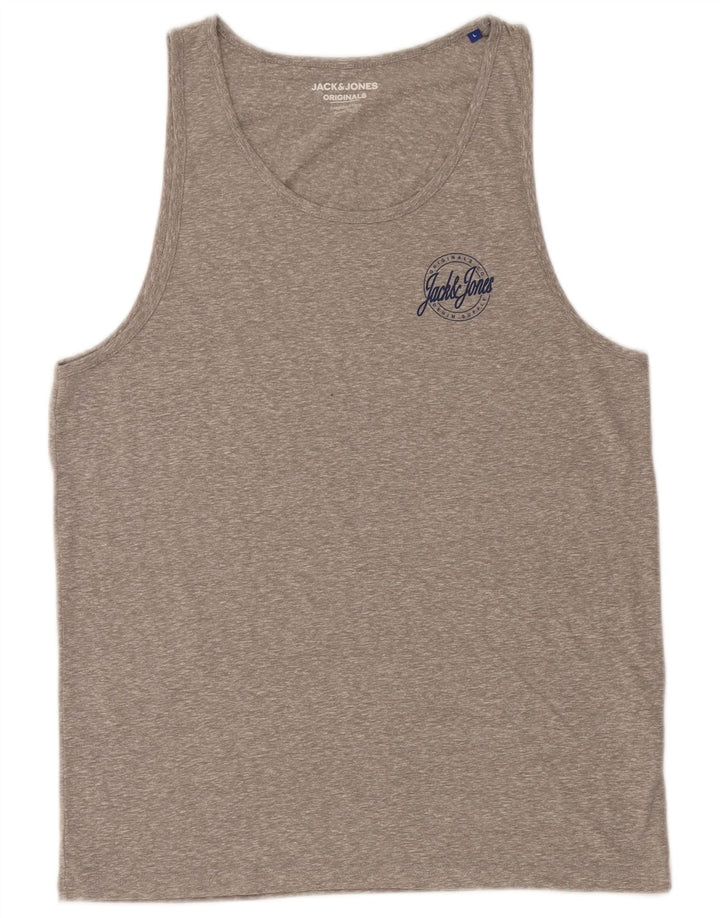 Мужская футболка Jack & Jones, большой серый полиэстер с крапинками