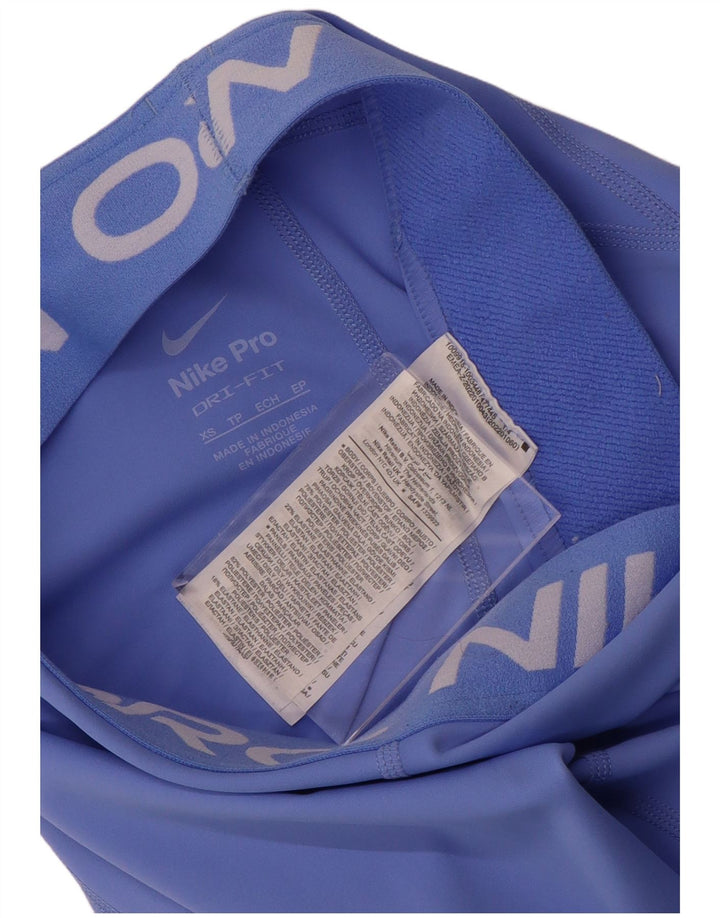 Женские леггинсы с рисунком NIKE Dri Fit UK 6 XS, синие, полиэстер