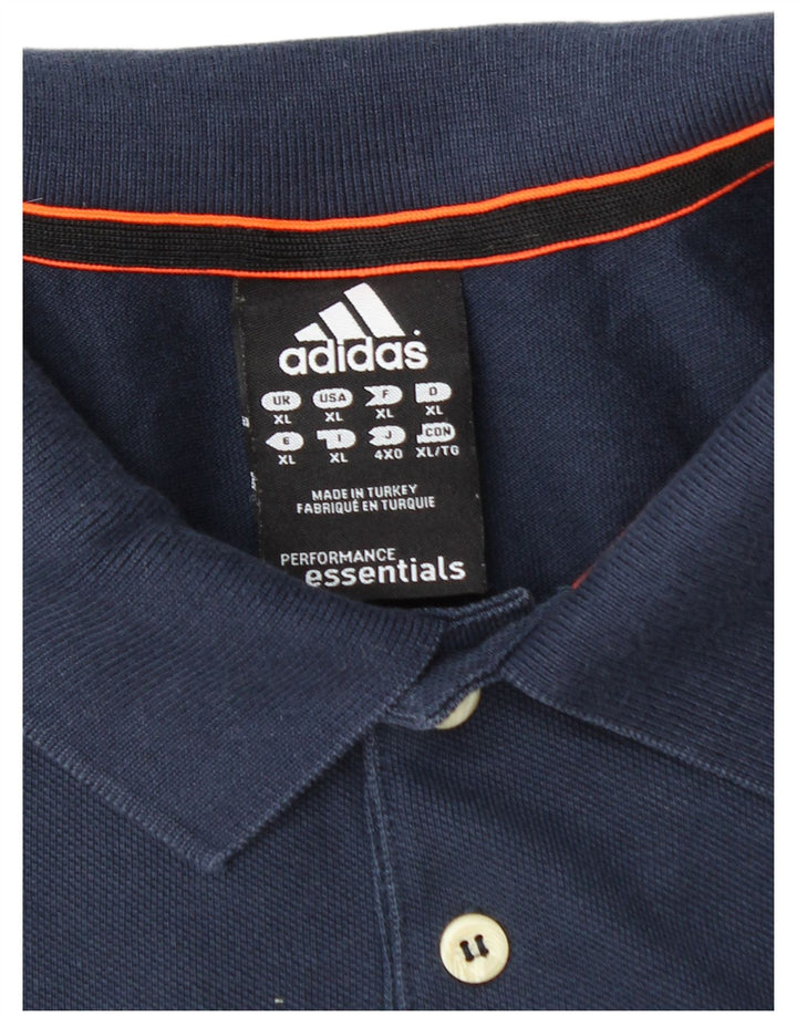 Мужская рубашка-поло ADIDAS Climalite XL, темно-синяя, хлопок