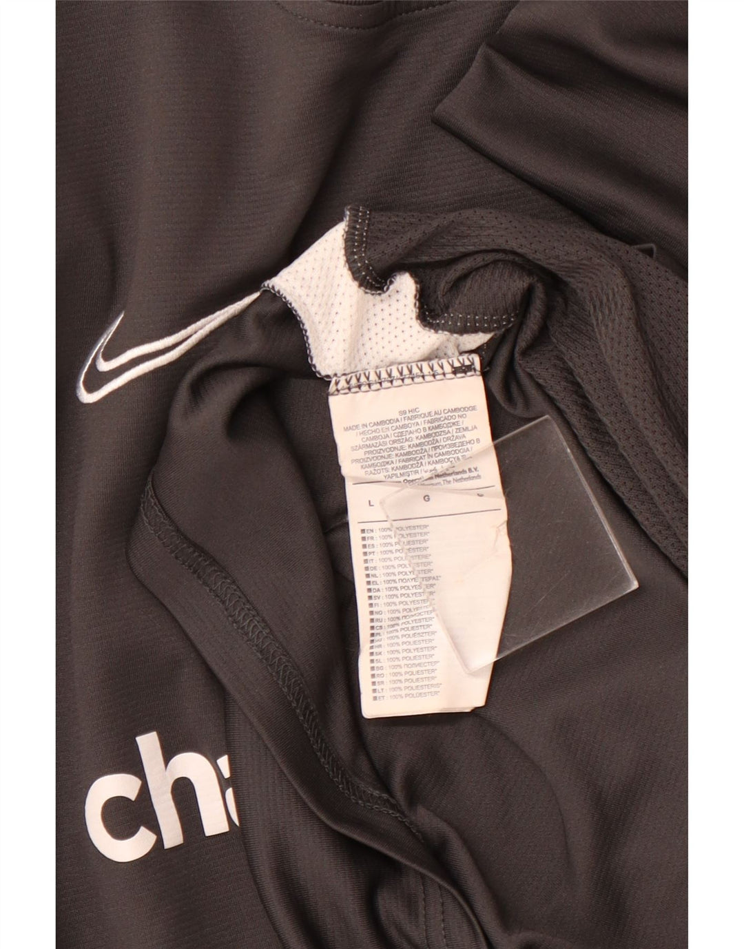 Мужская футболка с рисунком NIKE, большой серый полиэстер с цветными блоками