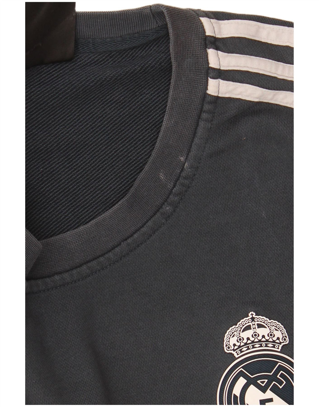 Мужской свитер Adidas Real Madrid, большой серый хлопковый джемпер