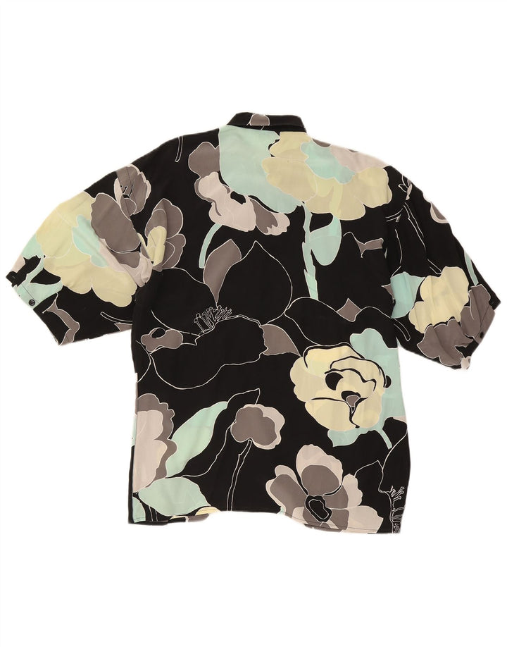 Рубашка женская Gianni Versace IT 44 Medium Black с цветочным принтом