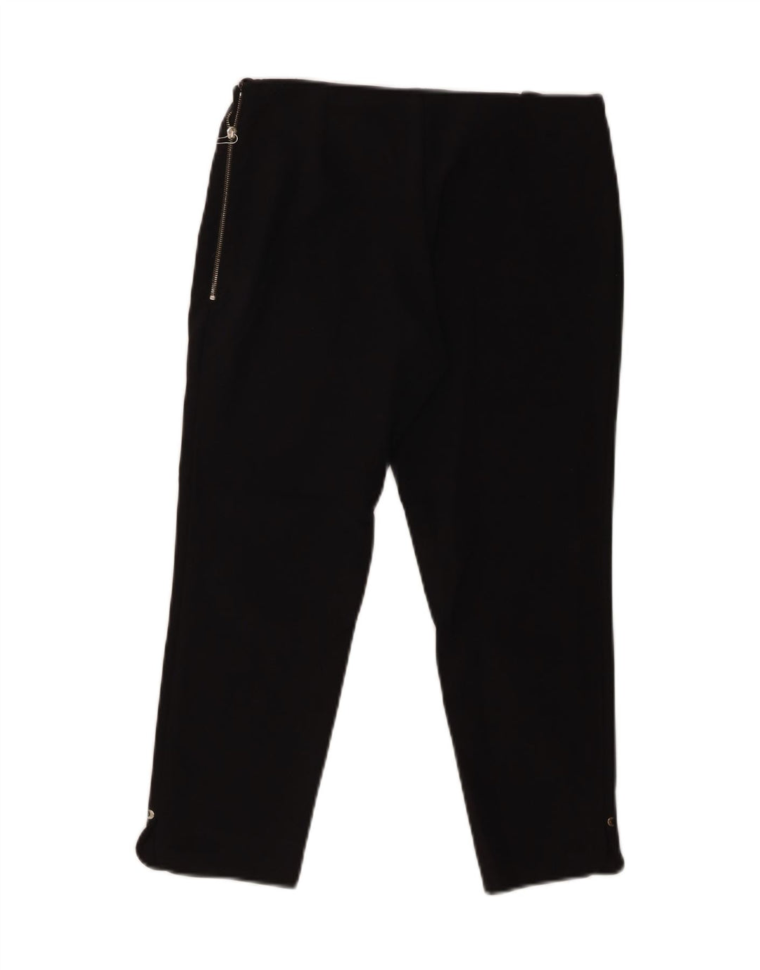 ELISABETTA FRANCHI Womens Capri Trousers EU 40 Medium W30 L21 Black