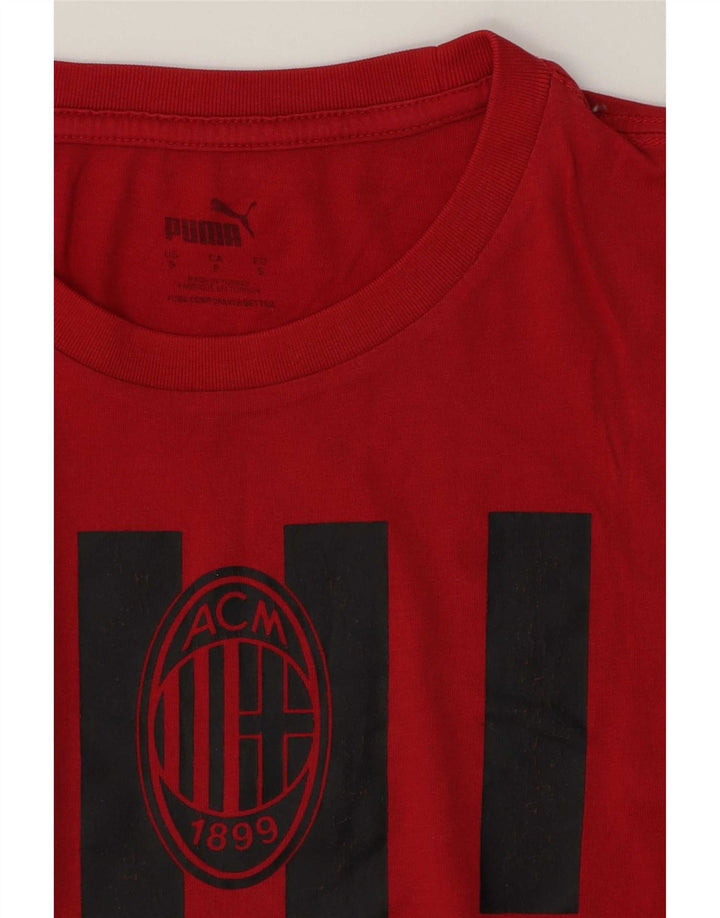 Мужская футболка с рисунком Puma AC Milan, маленькая красная