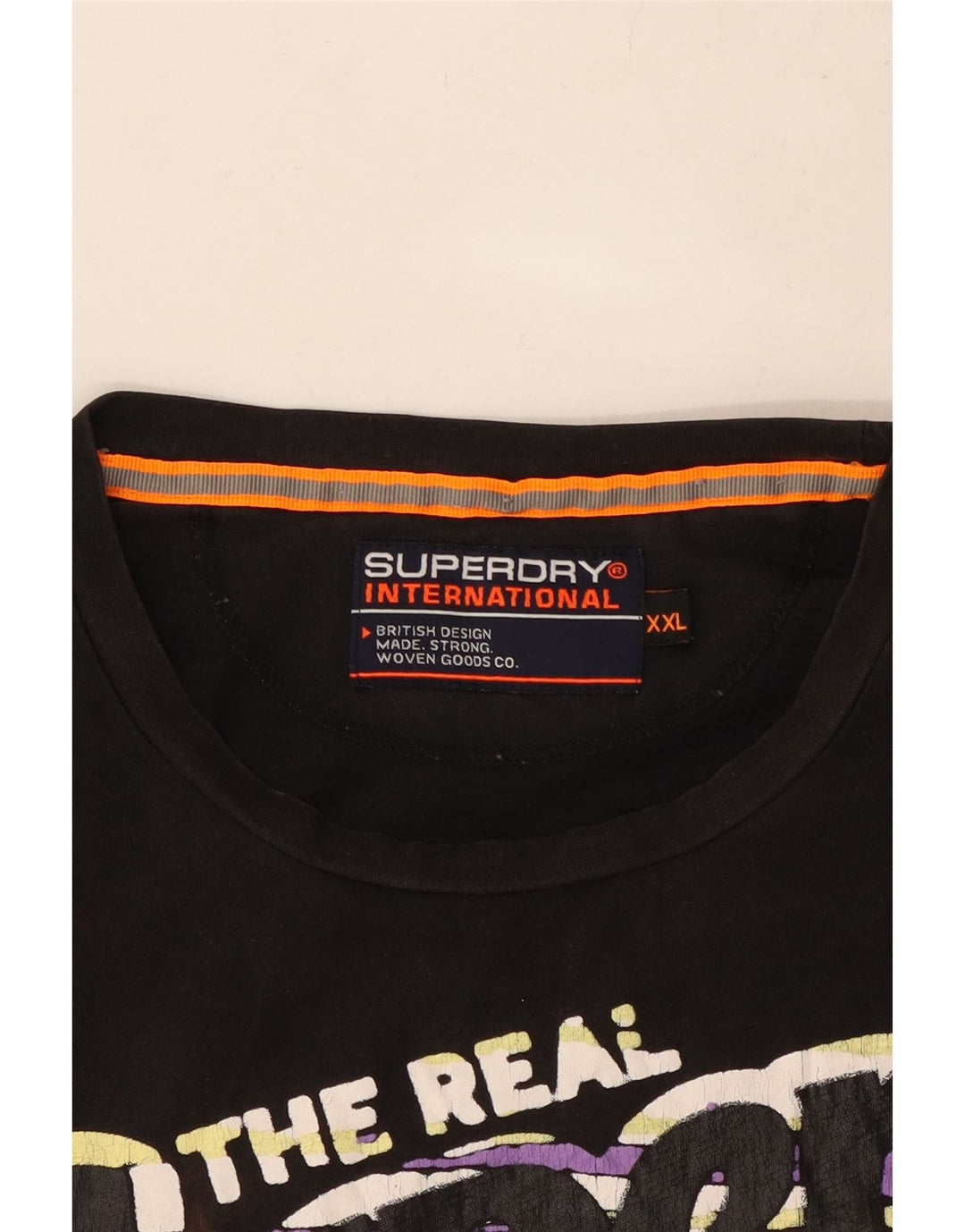 SUPERDRY Мужская футболка с рисунком 2XL, черная