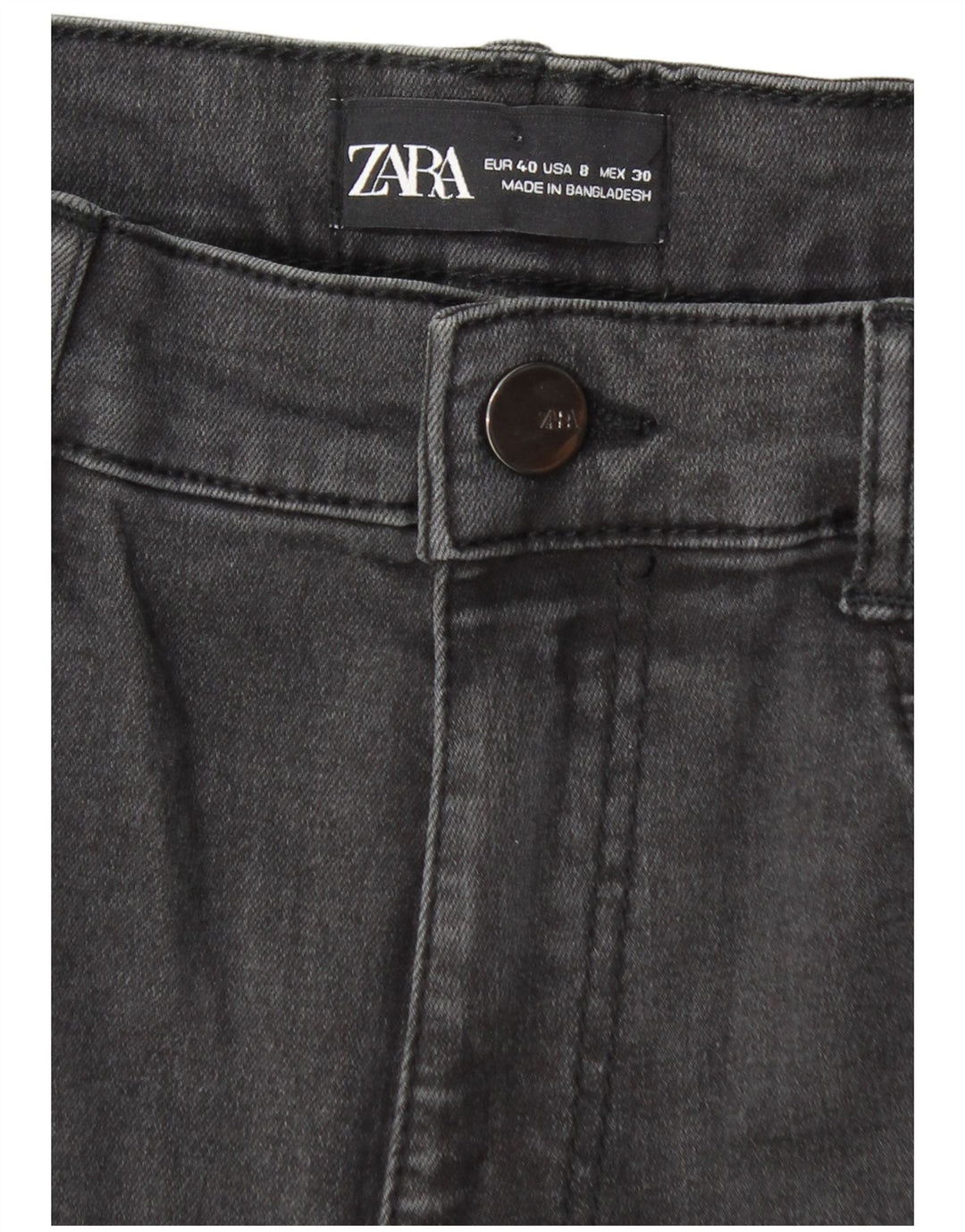 Женские потертые джинсы скинни Zara EU 40 Medium W30 L28 Серые