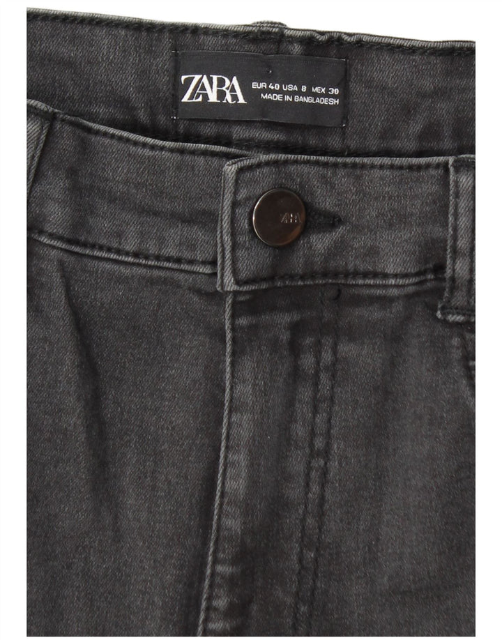 Женские потертые джинсы скинни Zara EU 40 Medium W30 L28 Серые