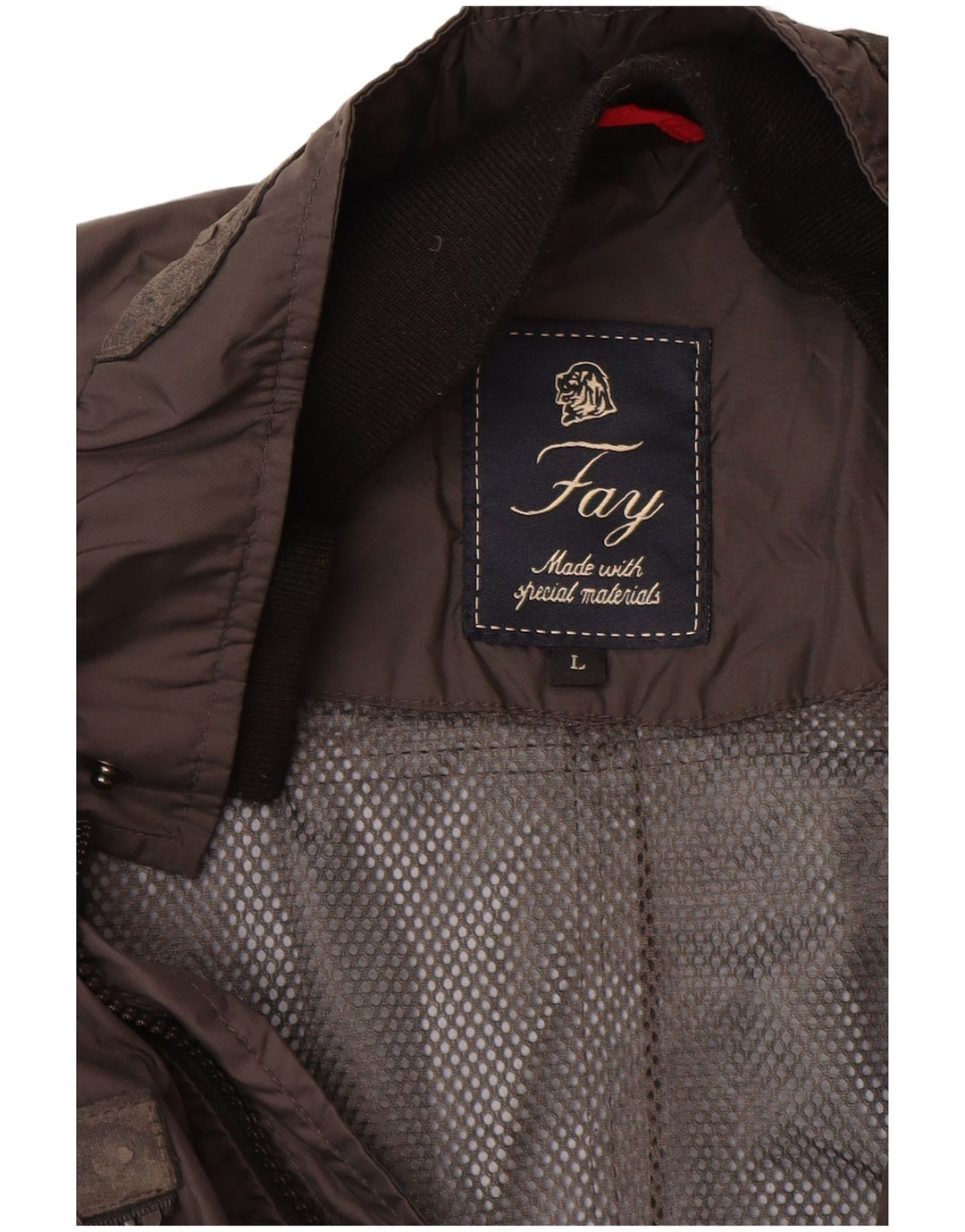 Женский бомбер Fay UK 16, большой, коричневый, полиамид
