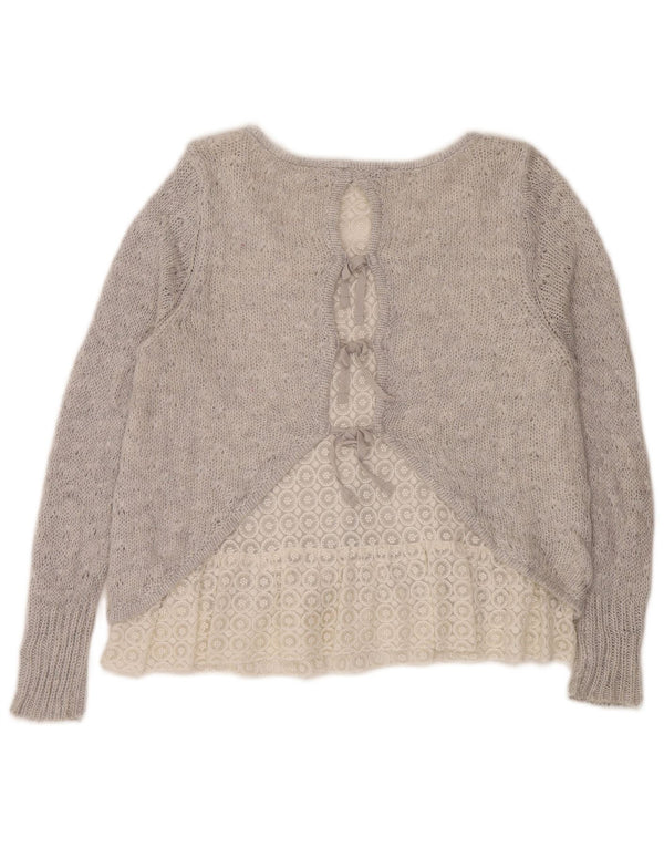 MINT VELVET Womens Boat Neck Jumper Sweater UK 16 Large Grey Acrylic