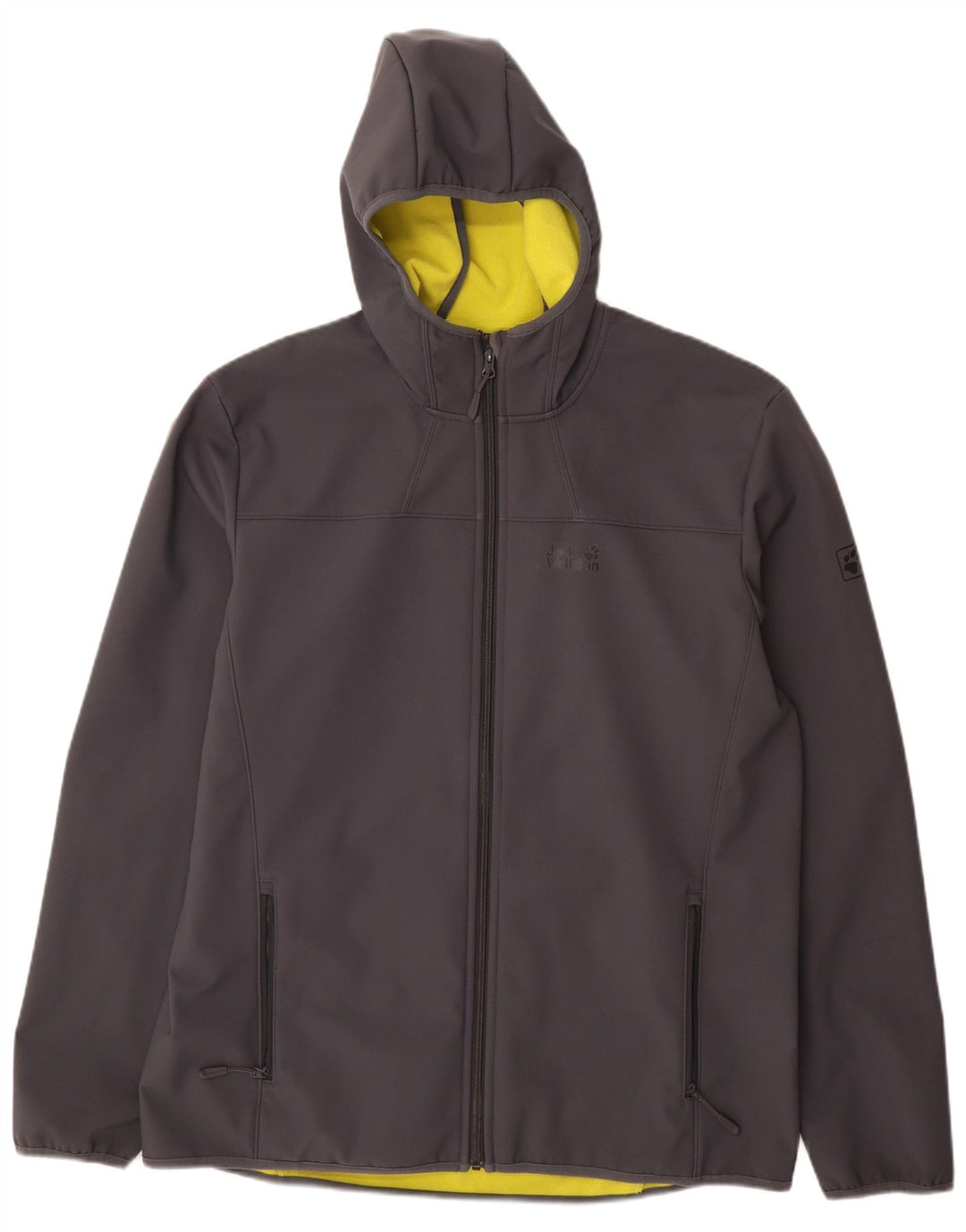 Мужская ветровка с капюшоном Jack Wolfskin UK 48 2XL, серый полиэстер