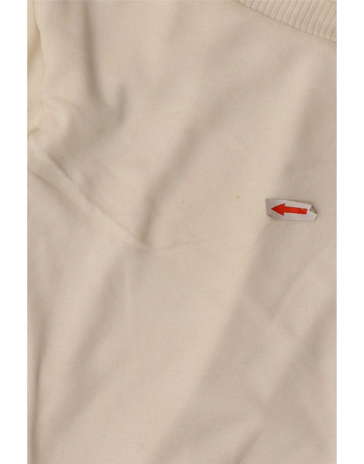 Женский укороченный джемпер с v-образным вырезом Massimo Dutti UK 12 Medium Off White