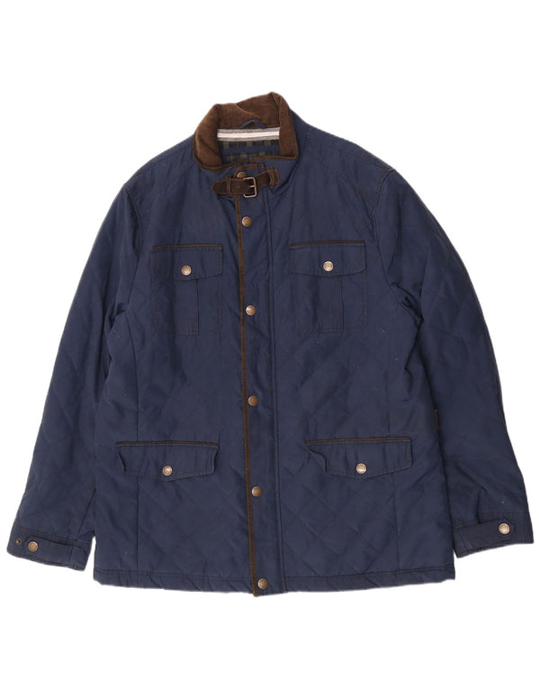 Мужская стеганая куртка Crew Clothing UK 46 3XL, темно-синий хлопок
