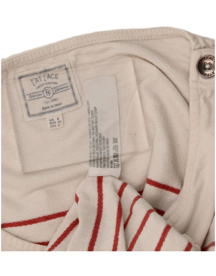 Женский топ FAT FACE с длинным рукавом, Великобритания, 8 маленьких размеров, хлопок в белую полоску