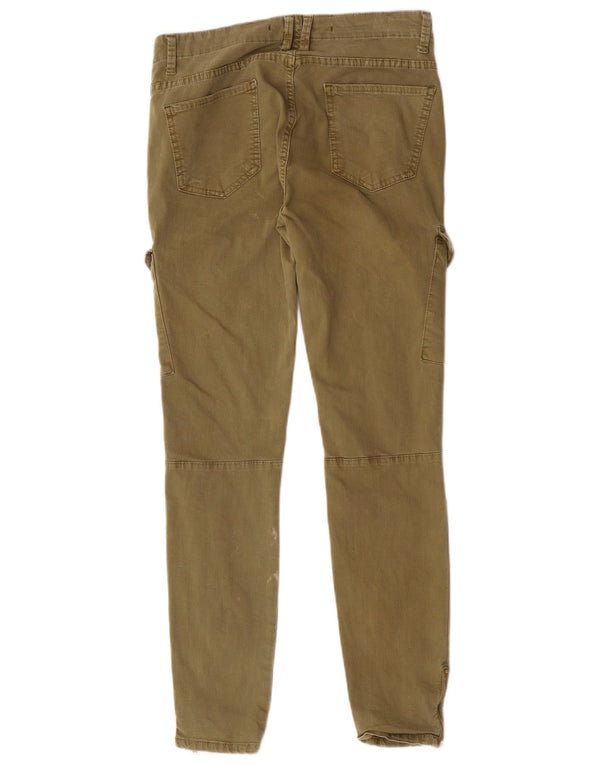 Женские узкие брюки карго Zara EU 42, большие W32 L29, хлопок цвета хаки