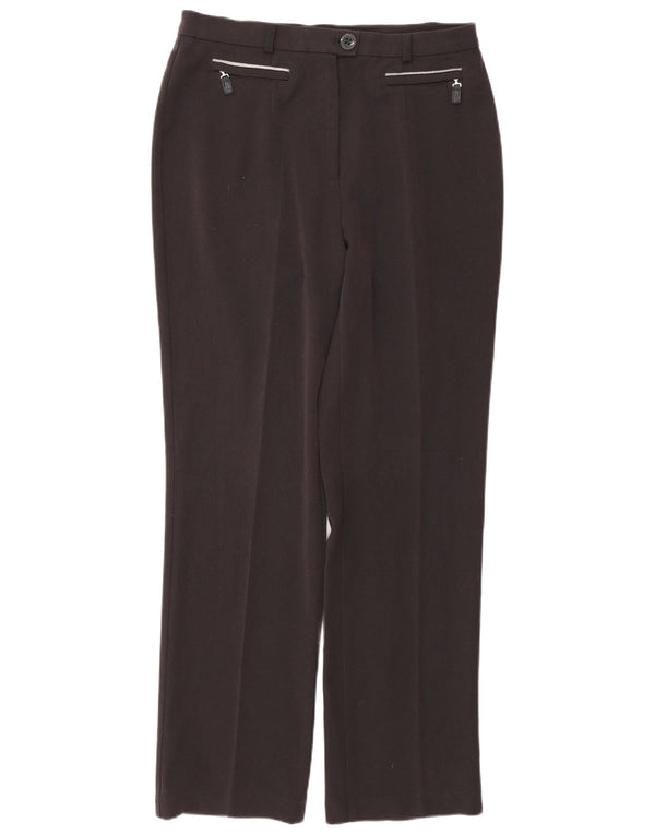 Женские прямые повседневные брюки Marks & Spencer UK 12, средние W30 L29, черные