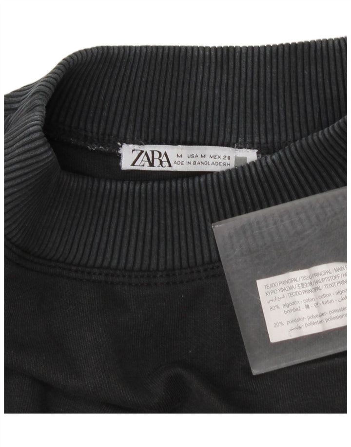 Женское платье макси оверсайз Zara UK 14, хлопковый цвет среднего серого цвета