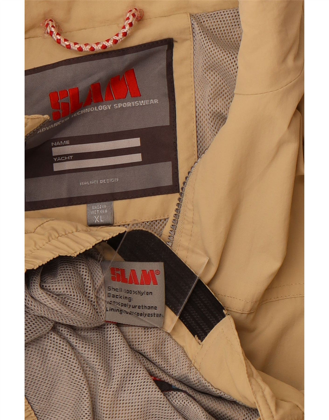 Мужская дождевик SLAM UK 42 XL Бежевый нейлон