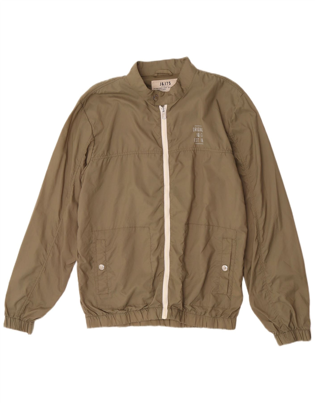 Мужская дождевик Jack & Jones UK 40, большой цвет хаки, нейлон