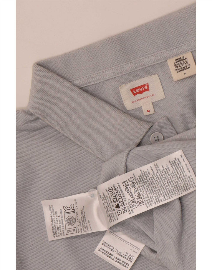 Мужская рубашка-поло Levi's из хлопка среднего синего цвета